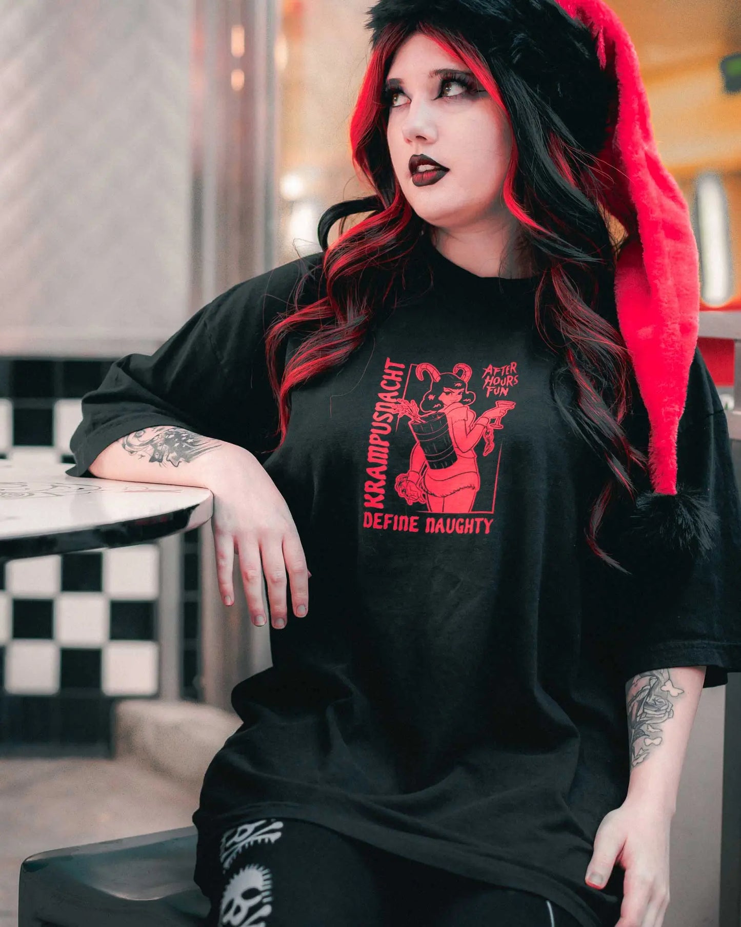 Curse of Krampus Oversized Garment Dyed Tee AFTERHOURSFUN