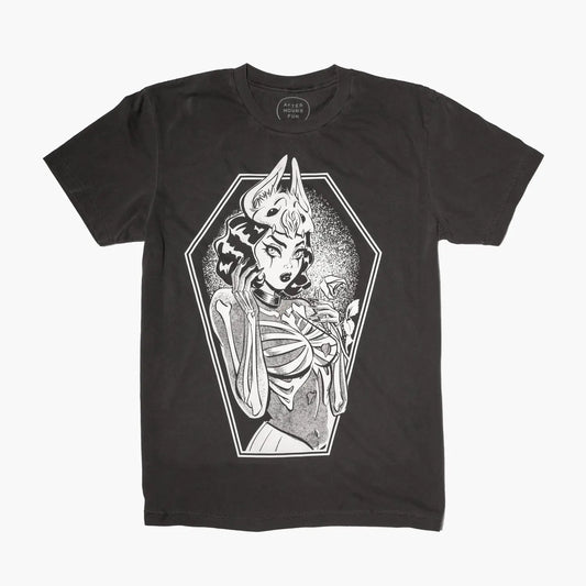 Till Death Vintage Bat Girl Pigment Dye Tee AFTERHOURSFUN