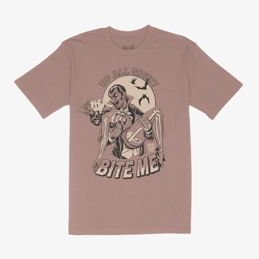 Bite Me Tee The Count's Affection: Dusty Rose Variant AFTERHOURSFUN