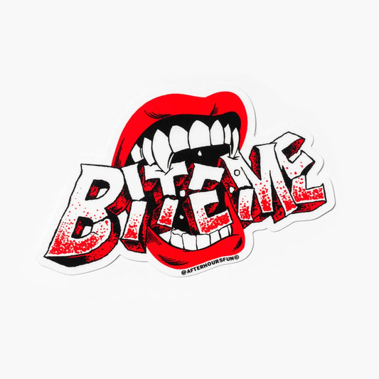 Bite me sticker AFTERHOURSFUN