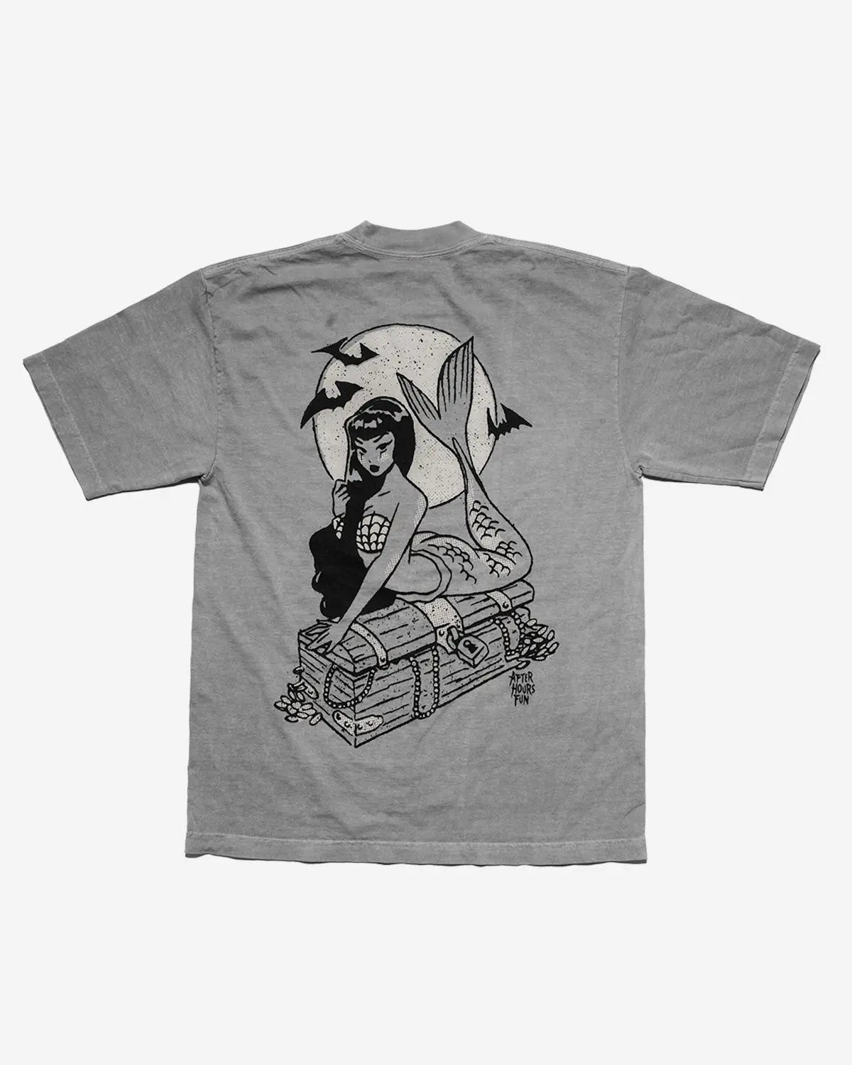DARK PARADISE GARMENT DYED TEE GOTH SILVER AFTERHOURSFUN