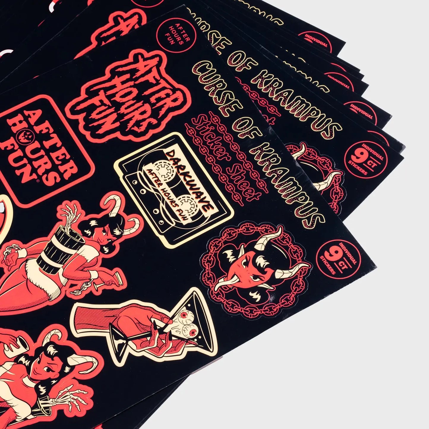Krampus Sticker Sheet 8.5 x 11 AFTERHOURSFUN
