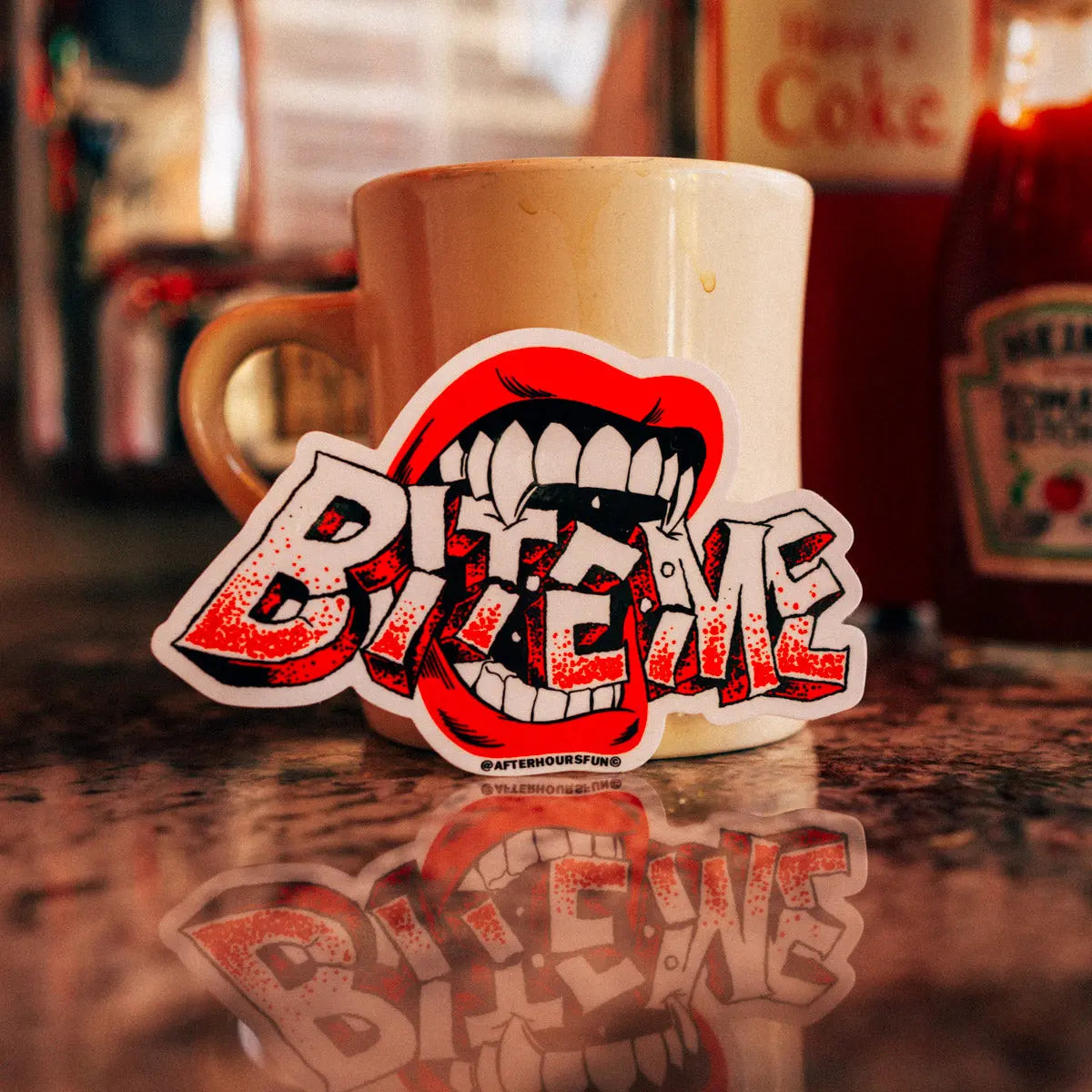 Bite me sticker AFTERHOURSFUN
