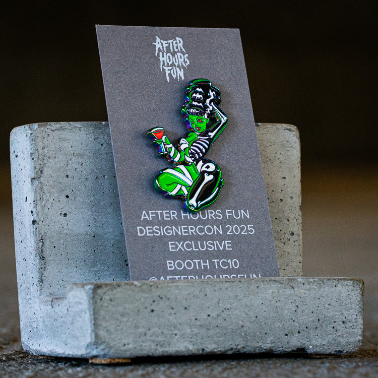 Bride Bones Enamel Pin - "Zombie Green" (D-Con Exclusive) After Hours Fun