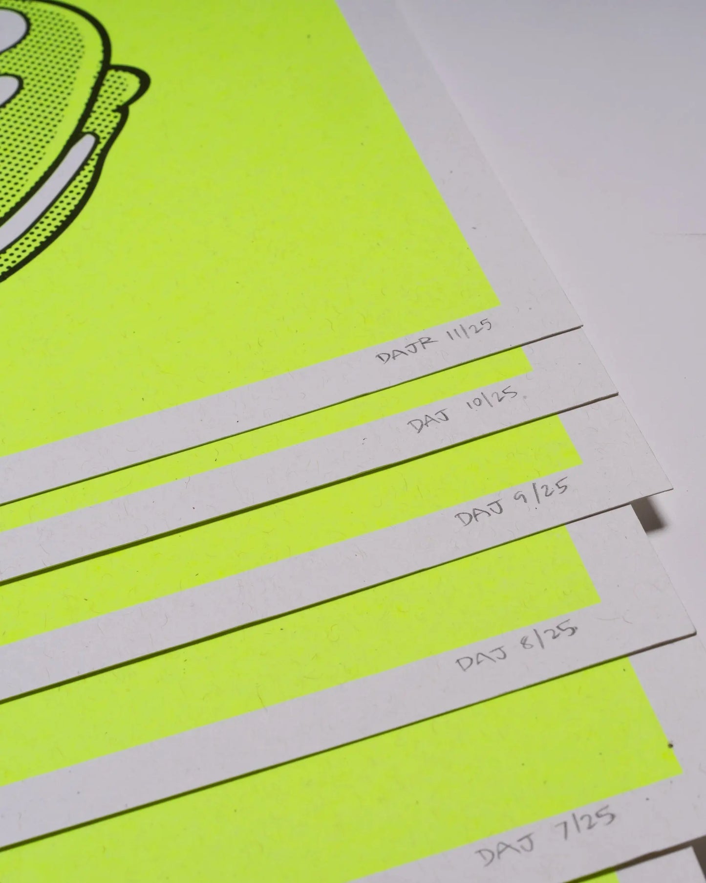 BRIDE BONES© ELECTRIC LIME SCREEN PRINTED POSTER 12.5 x 19 inches AFTERHOURSFUN