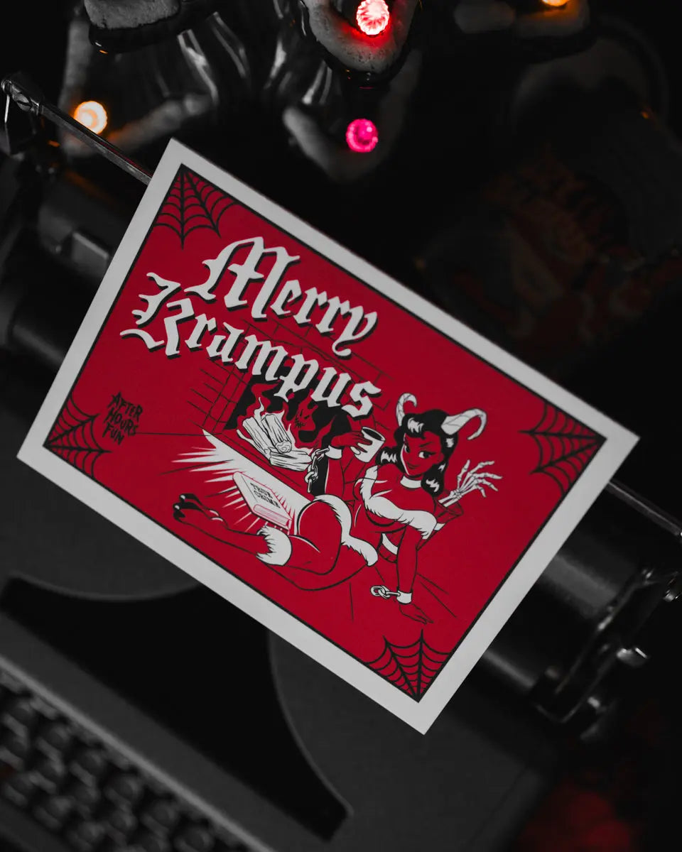 Krampus Pin-Up Card AFTERHOURSFUN