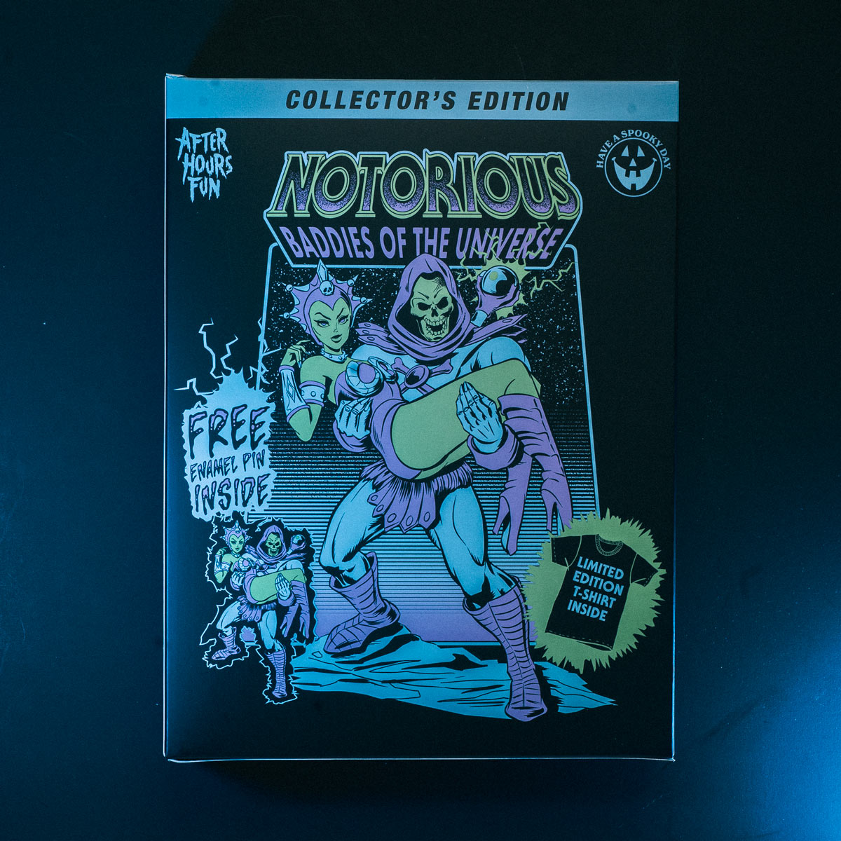 NOTORIOUS BADDIE - Skeletor Fan Art Special Collector's Box Limited Edition to 50 With Exclusive Enamel Pin - AFTERHOURSFUN