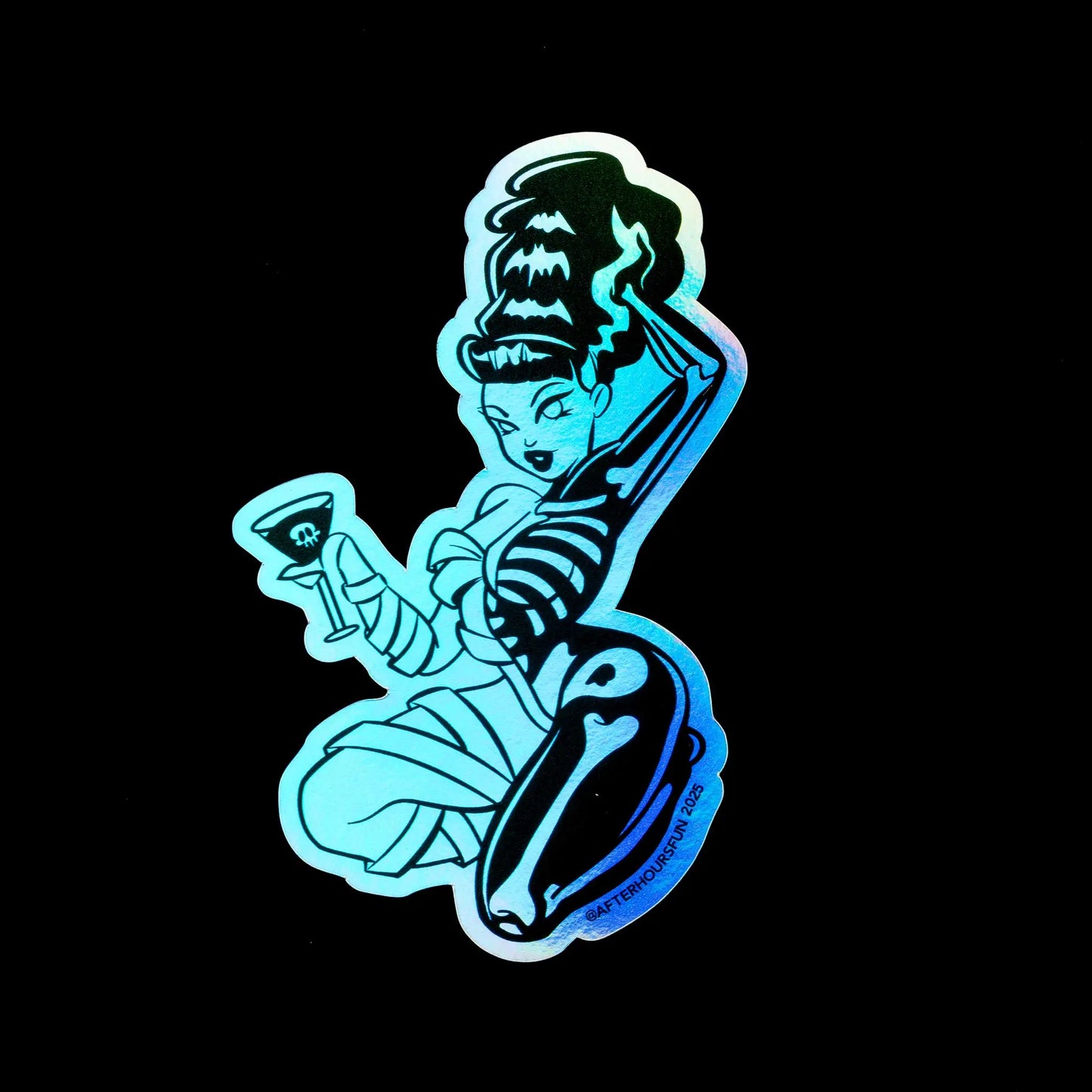 after-hours-fun-bride-bones-holographic-sticker-dcon-exclusive