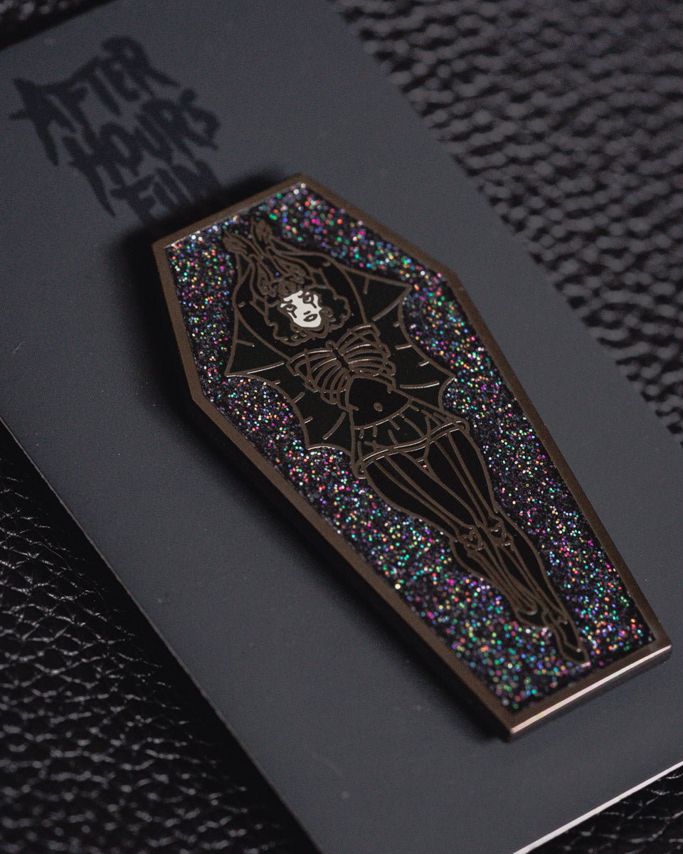 Vintage Batgirl Enamel Pin — Midnight Edition
