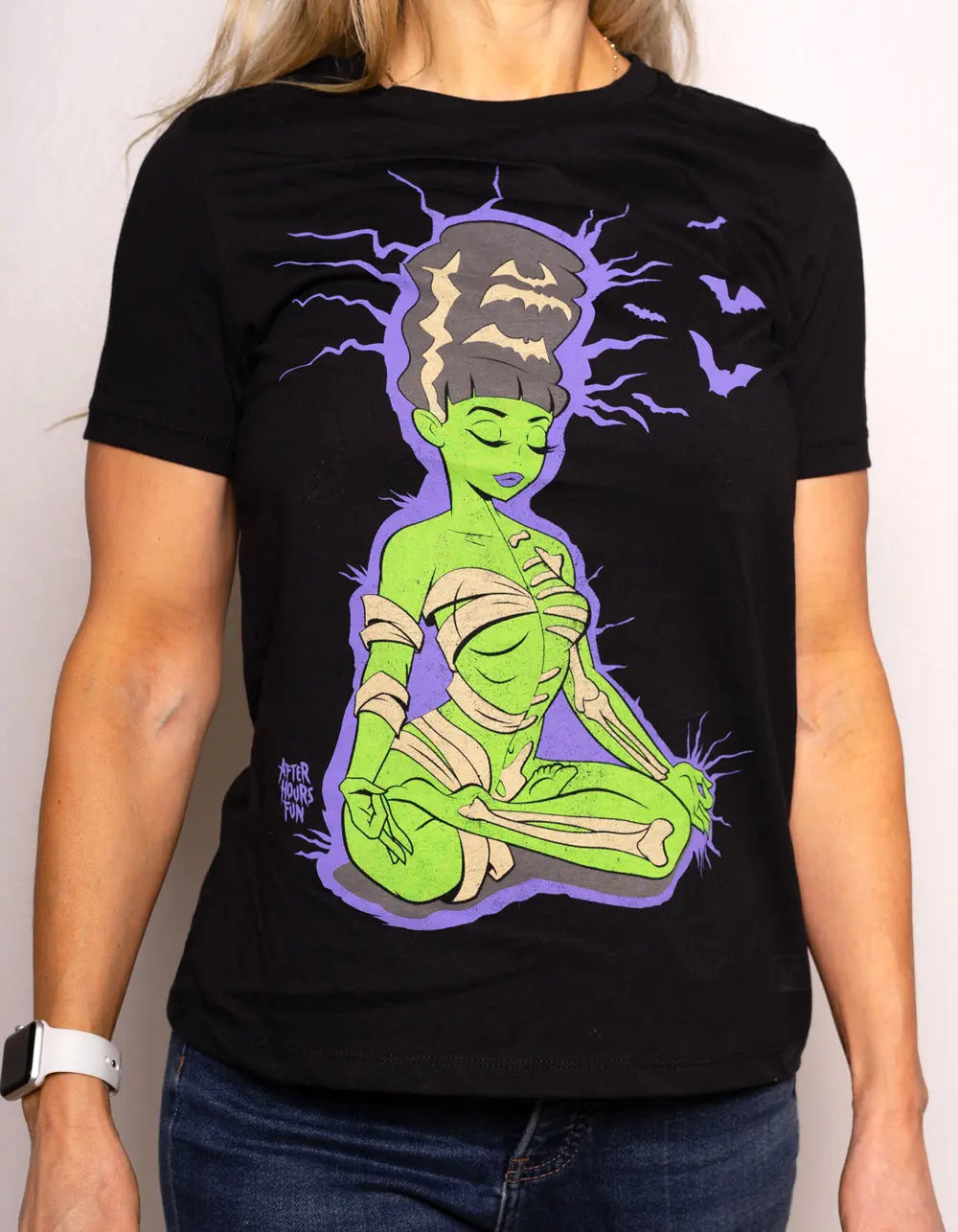 Yogi Bride Bones Womans Relaxed Fit Tee AFTERHOURSFUN
