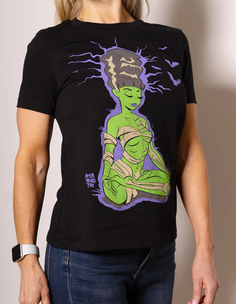 Yogi Bride Bones Womans Relaxed Fit Tee AFTERHOURSFUN