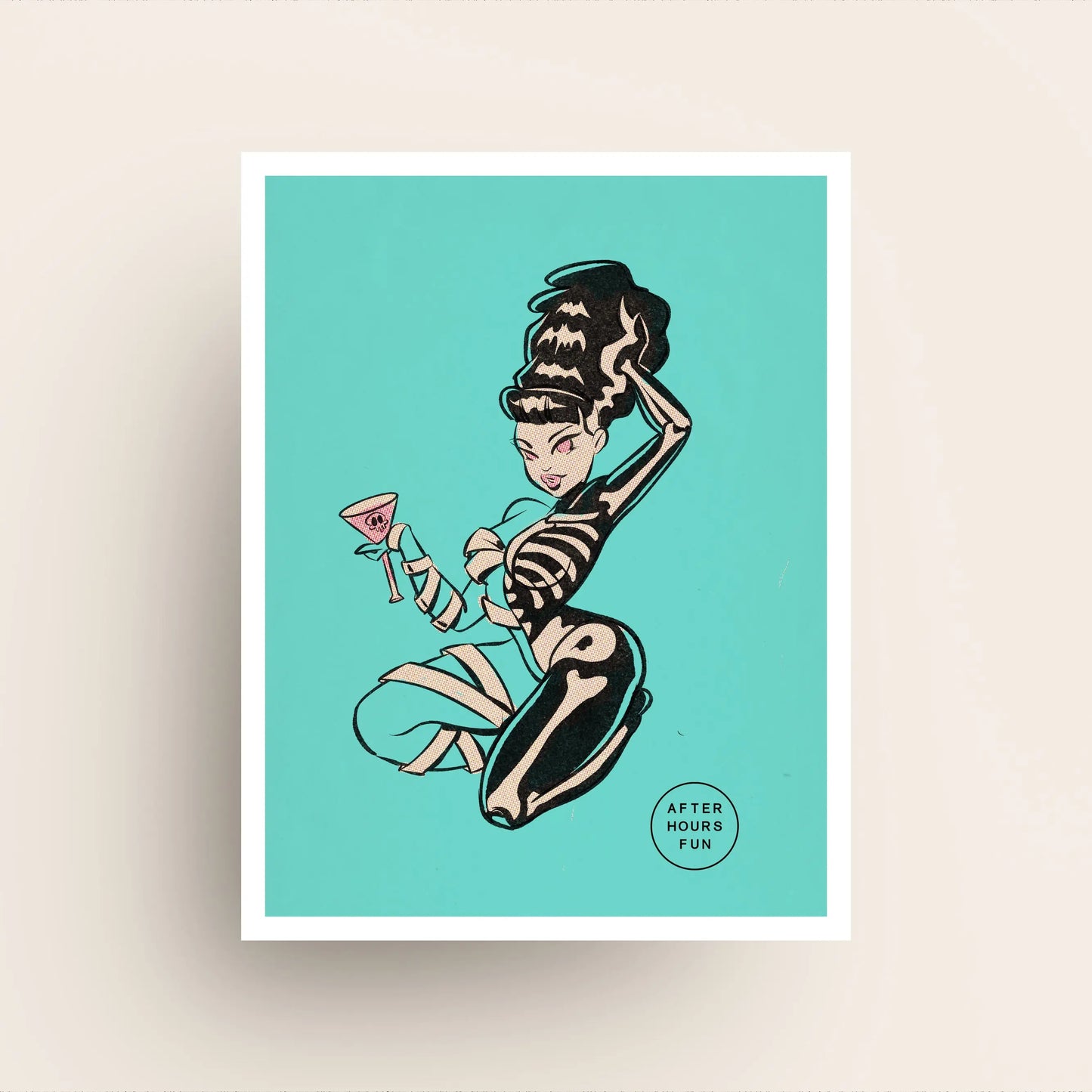 "BRIDE BONES PIN UP" GICLEE PRINT