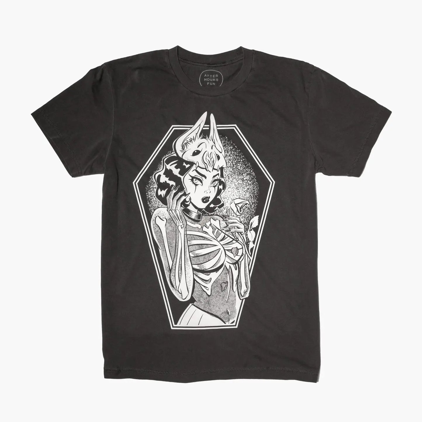 Till Death Vintage Bat Girl Pigment Dye Tee