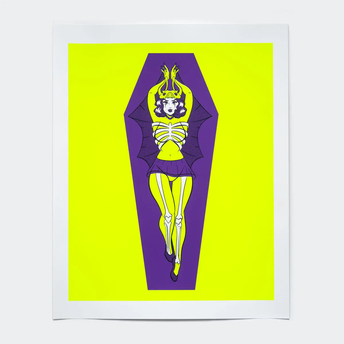 Slime Green Vintage Batgirl Screen Printed Poster AFTERHOURSFUN