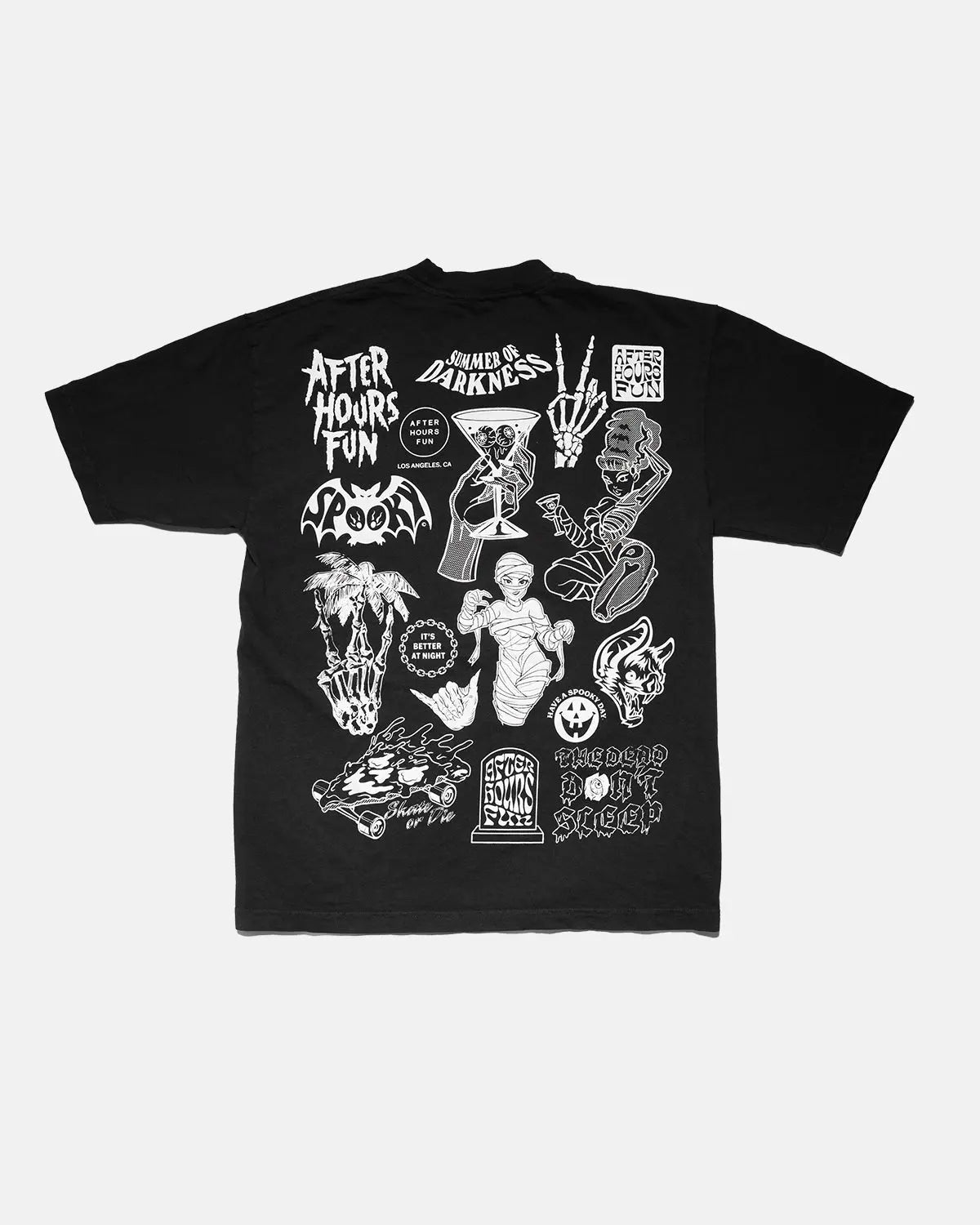 DOODLES TEE GOTH BLACK AFTERHOURSFUN