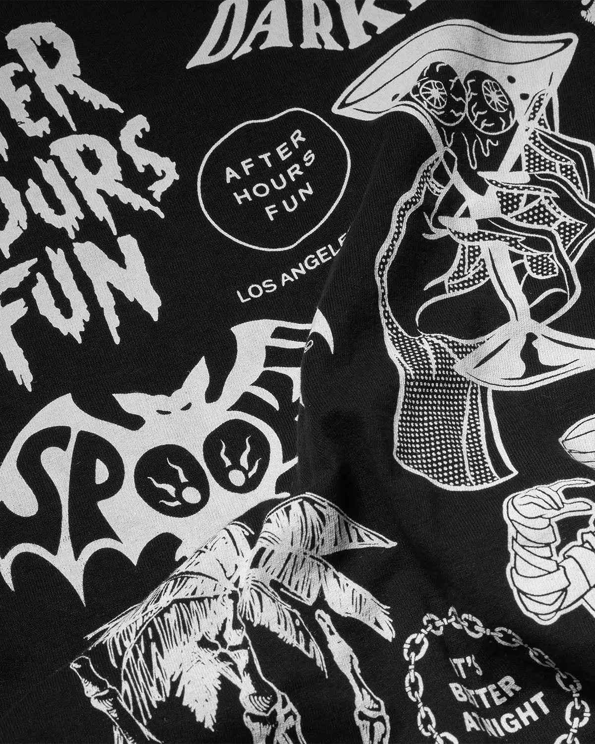 DOODLES TEE GOTH BLACK AFTERHOURSFUN
