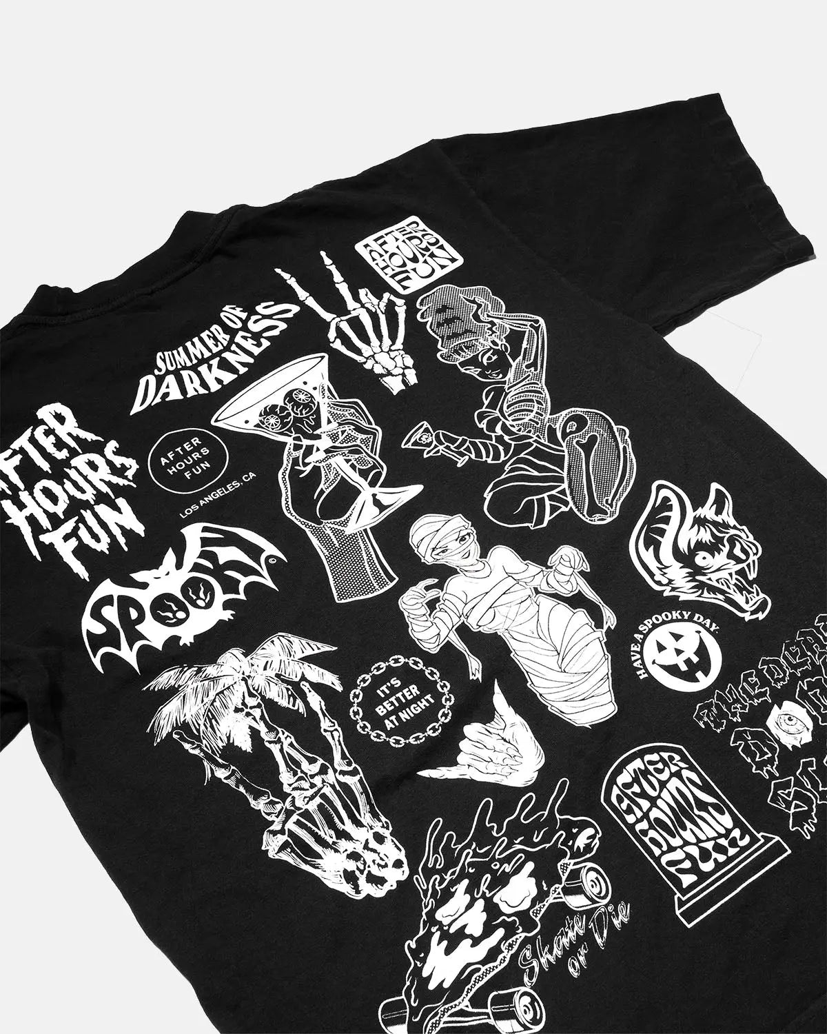 DOODLES TEE GOTH BLACK AFTERHOURSFUN
