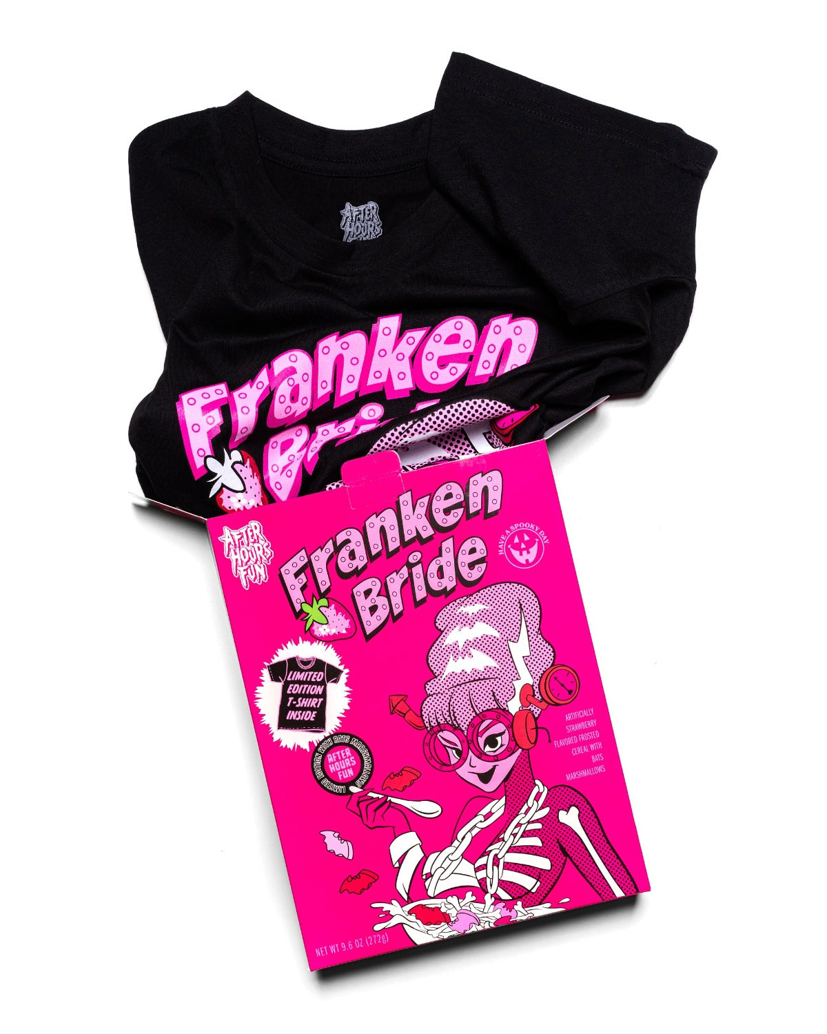 Franken Bride Cereal Black T-shirt