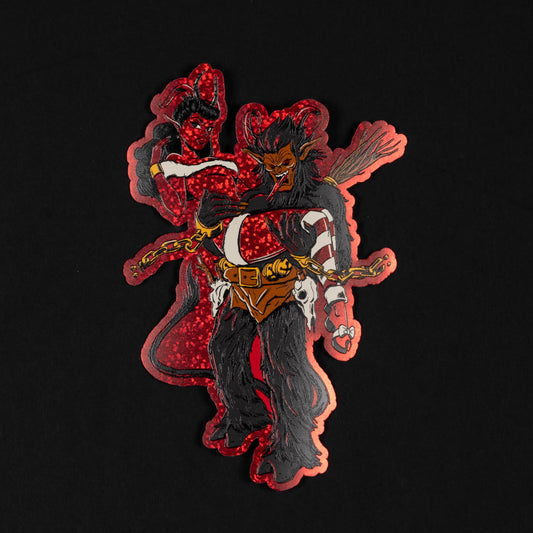GLITTER KRAMPUS STICKER AFTERHOURSFUN
