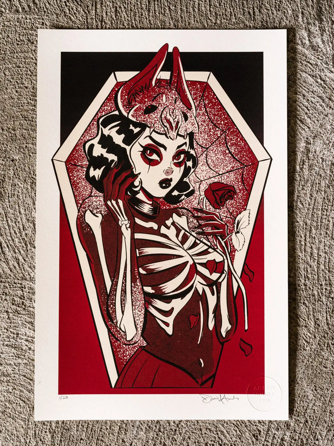 Till Death VINTAGE BATGIRL VDAY VARIANT Art Print After Hours Fun.