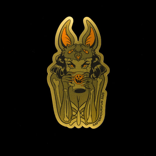 "Vintage Batgirl" Gold Foil Sticker