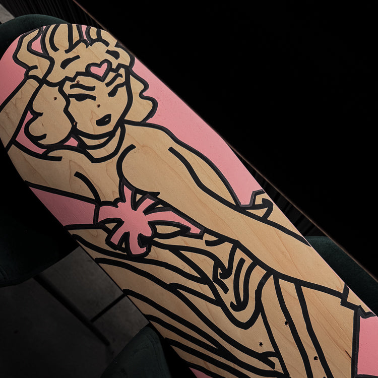 1-of-1 "Vintage Batgirl" Hand-Painted Skate Deck (D-Con Exclusive) AFTER HOURS FUN