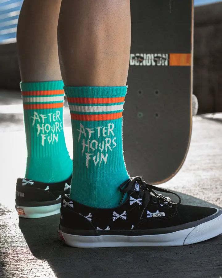 After Hours Fun Swaggy Teal Socks