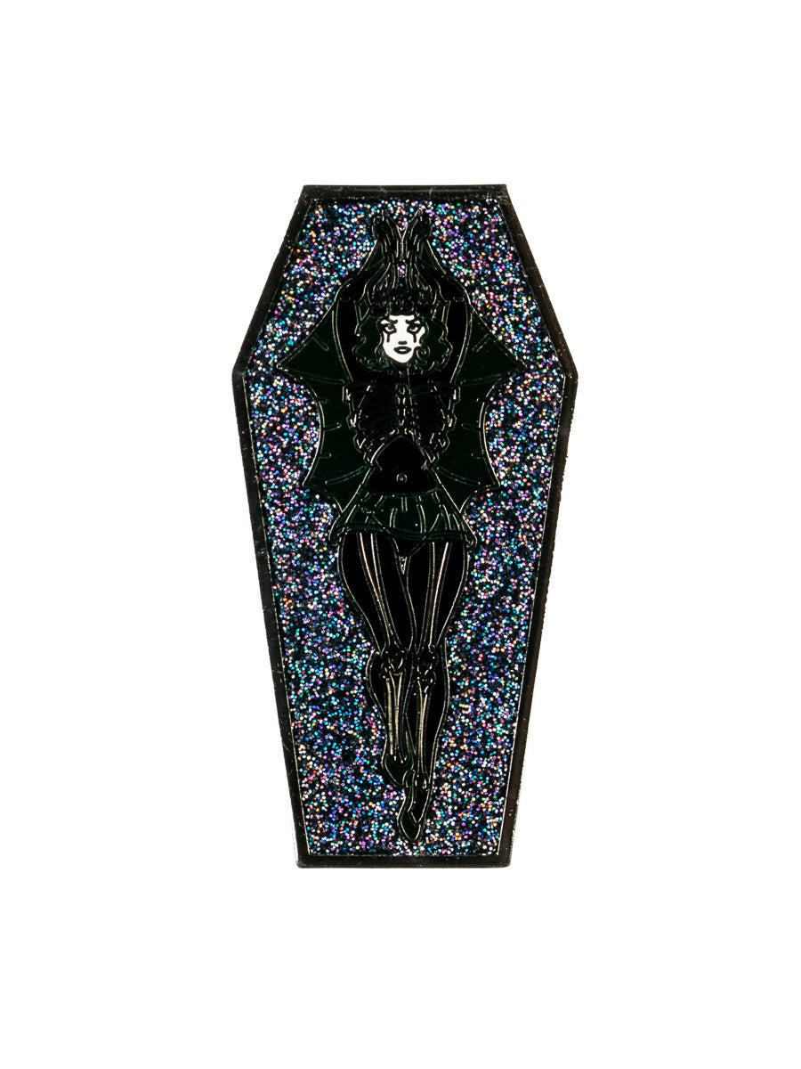 Vintage Batgirl Enamel Pin — Midnight Edition