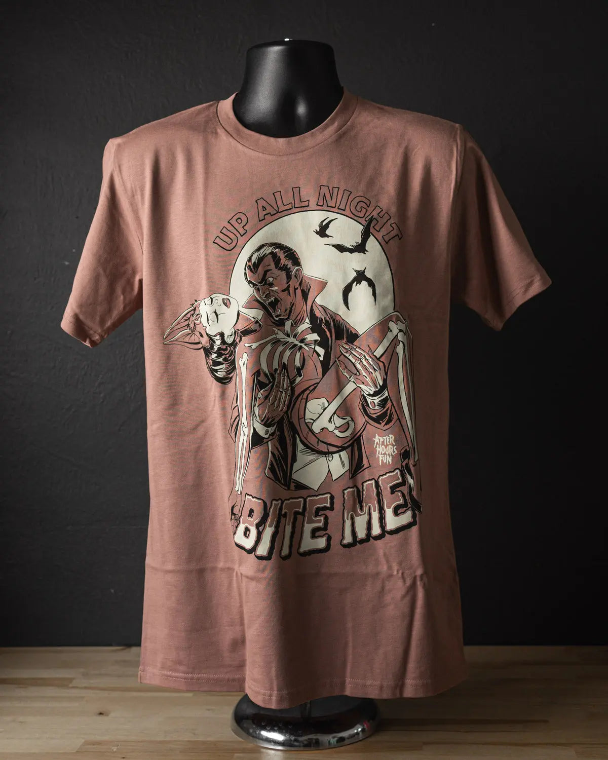 Bite Me Tee The Count's Affection: Dusty Rose Variant AFTERHOURSFUN