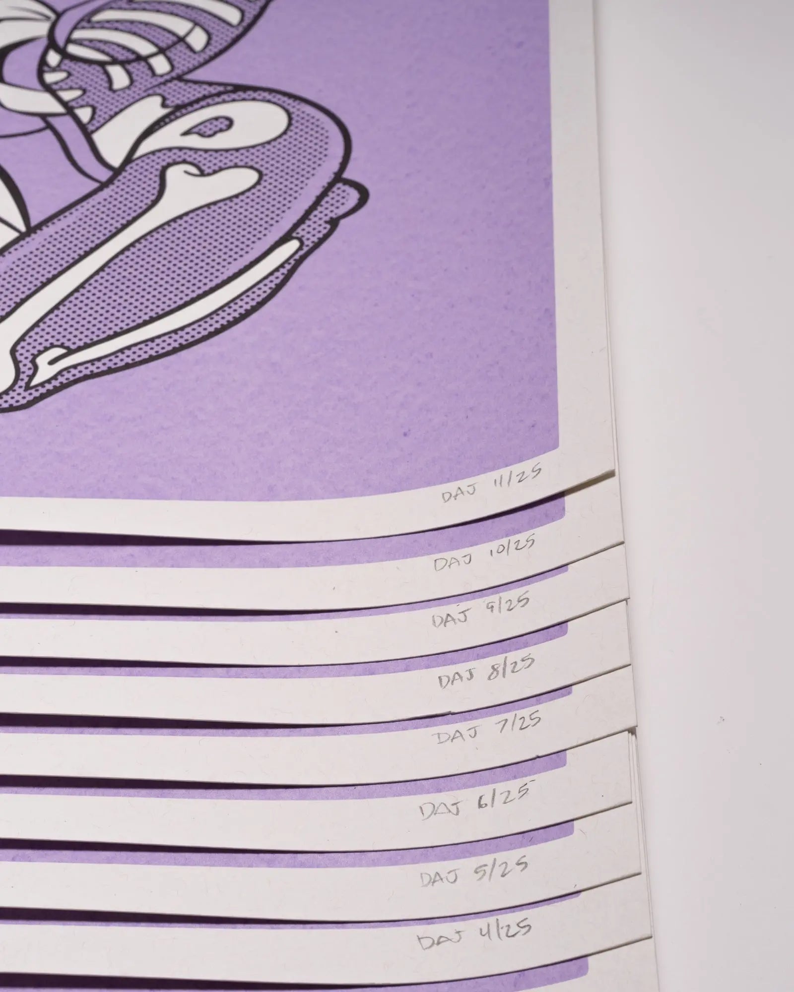 BRIDE BONES© GHOULISH PURPLE SCREEN PRINTED POSTER 12.5 x 19 inches AFTERHOURSFUN