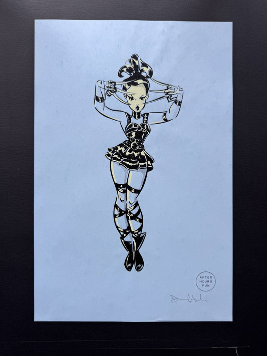 "Scissor-hands" Pin-Up – Hand-Pulled in Pittsburgh (Signed A/P) AFTERHOURSFUN
