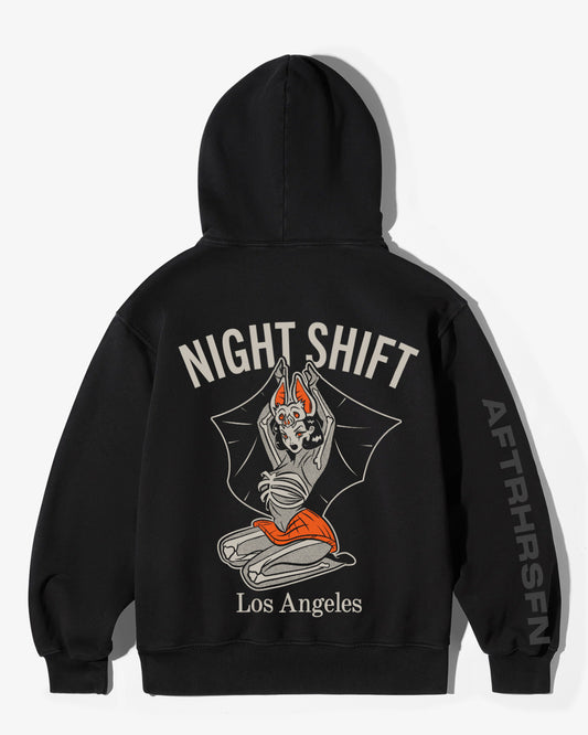 NIGHT SHIFT Hoodie — Black