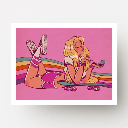 Laid-Back Barbie in Venice Art Print 8.5 x 11 inch AFTERHOURSFUN