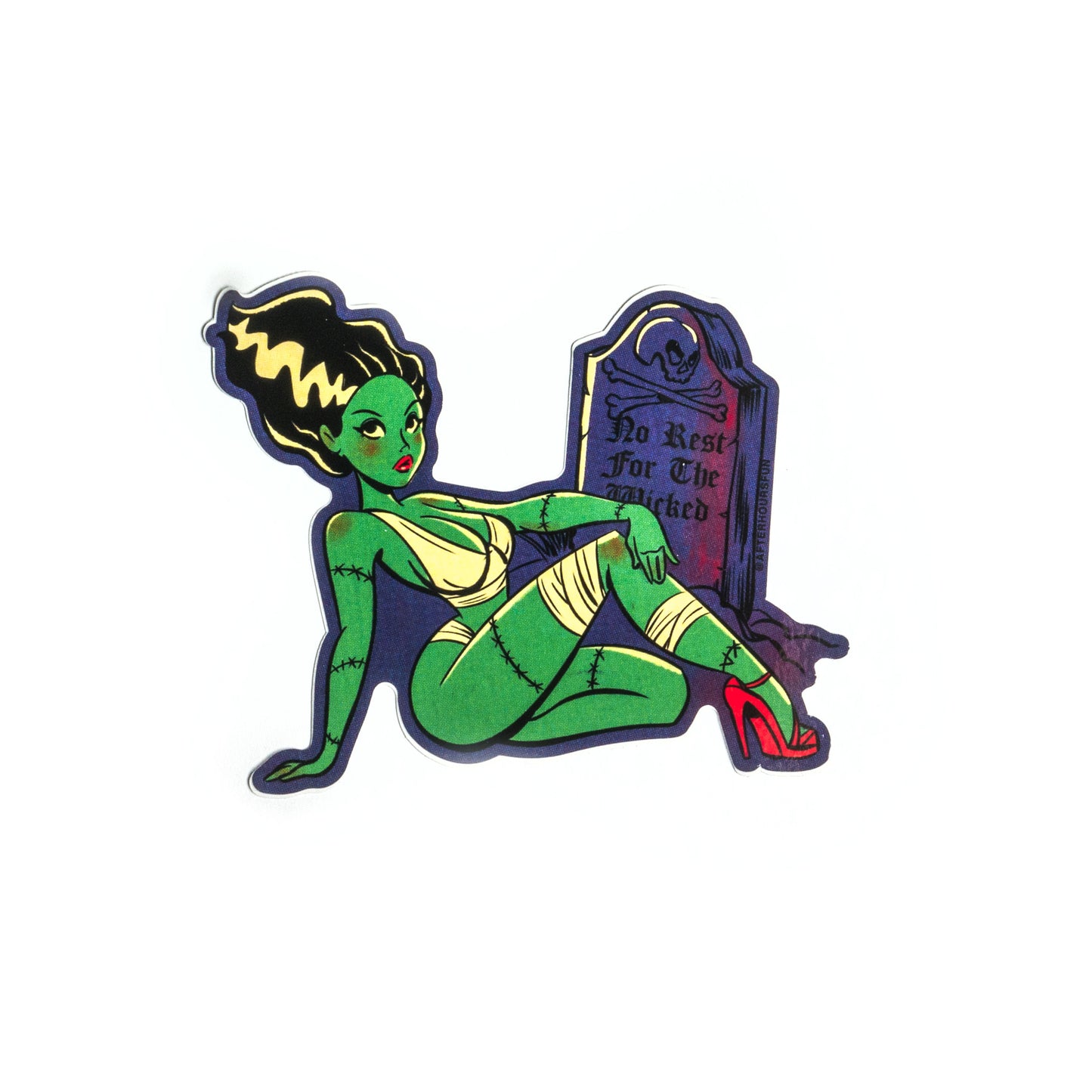 Bride Of Frankenstein 4 x 4 inch Sticker